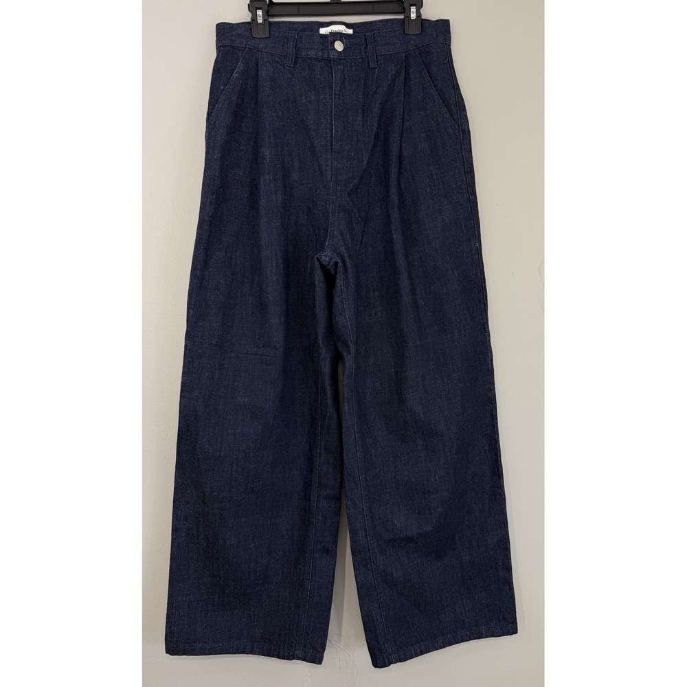 The Frankie Shop Navy Drew Wide Leg Jean Men's Medium Fits 31x28 High Rise EUC